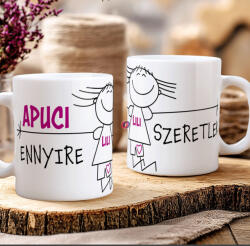 Deconline Crafts Apák napi bögre "Első apák napja" Személyre szabható, fiús, lányos, fehér, kerámia (DO133021-CERAMIC-MUG)