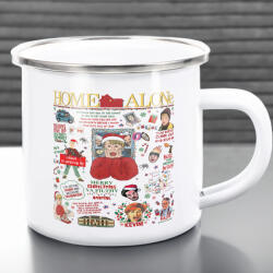 Deconline Crafts Karácsonyi bögre "Reszkessetek betörők gyűjtemény" 360 ml zománcozott fém Full HD (DO129206-ALU-MUG)