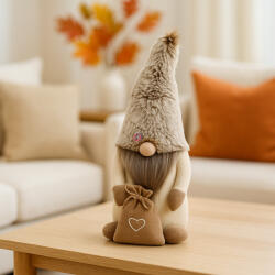 QX-Impex Plüss manó zsákkal, barna 35 cm (061775)