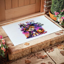 Deconline Crafts Egyedi neves Halloweeini Szőnyeg Cuki kutyusos, személyre szabható, 60x40 cm (DO126186-RUG-60x40)