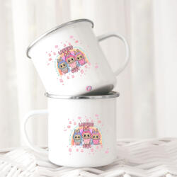 Deconline Crafts Egyedi neves LABUBU Halloweeni FÉM bögre, "Friends" 360ml (DO59406-ALU-MUG)