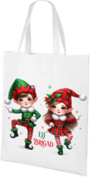 Deconline Crafts Karácsonyi ajándéktáska "Elf Brigád" 40x38 HD (DO129193-SHOPPING-BAG-40x38)