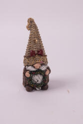 QX-Impex Dekor manó figura koszorúval, poly, 15 cm (047593)