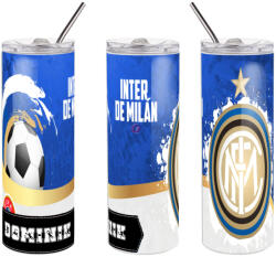 Deconline Crafts INTER MILAN fém duplafalú pohár egyedi névvel 600 ml tumbler (DO59996-INTER-600ML-TUMBLER)