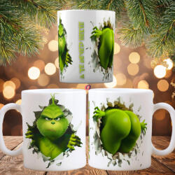 Deconline Crafts Egyedi feliratos karácsonyi bögre "Grincs Popó (DO129223-CERAMIC-MUG)