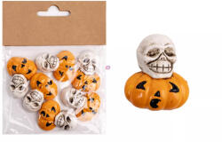 QX-IMP Halloween-i öntápi figura szett - 6 db tök, koponyával 3, 5 cm (047000)