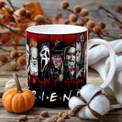 Deconline Crafts Halloween mintás bögre "Friends" Horror karakterekkel kerámia (DO126132-MUG)