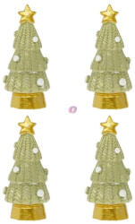 Decoration & Design 4 db-os Karácsonyfa szett csillaggal 2, 1x1, 8x4, 5 cm (DD70471)