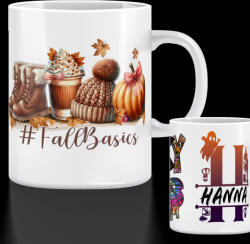 Deconline Crafts Halloweeni bögre, "Fall Basics" 300ml fehér (DO126162-CERAMIC-MUG)