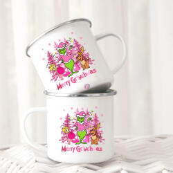 Deconline Crafts Grincs Halloweeni FÉM bögre, "Pink Grinchmas" 360ml (DO59411-ALU-MUG)