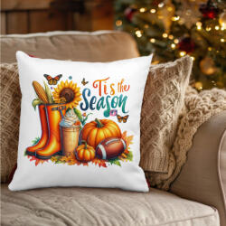 Deconline Crafts Őszi mintás Párnahuzat ""Tis the Season" 40x40 cm (DO126178-10-PILLOW)