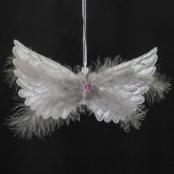 Decoration & Design Angyalszárny, akasztós 23 cm ezüst karácsonyfadísz (DD66078)