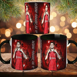 Deconline Crafts Prémium Szoboszlai Bögre személyre szabható, egyedi névvel 330ml Fekete bögre (DO69344-BLACK-MUG)