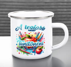 Deconline Crafts Egyedi, személyre szabható ajándék fém bögre tanároknak "A legjobb (DO59337)