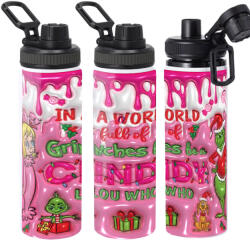 Deconline Crafts XL Grincs mintás Kulacs 850 ml "Cindy Lou" HD (DO129189-850ML)