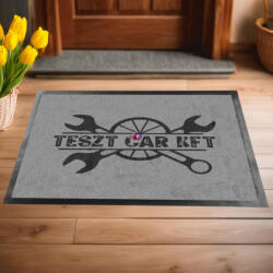Deconline Crafts Egyedi Lábtörlő személyre szabható 60x40 cm szürke autószerelő műhelybe, garázsba (DO131010)