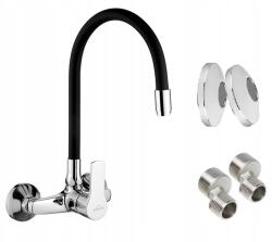 INVENA Konyhai fali csaptelep Invena Verso fekete kifolyócső (BC-82-E4S)