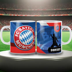 Deconline Crafts BAYER MÜNCHEN keramia bögre egyedi névvel 300 ml (DO59996-CERAMIC-MUG-BAYERN)
