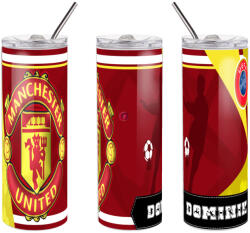 Deconline Crafts MANCHESTER UNITED fém duplafalú pohár egyedi névvel 600 ml tumbler (DO59996-MANU-600ML-TUMBLER)