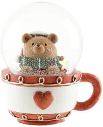 Decoration & Design Rázógömb csészében, macival poly, üveg 9, 5x8 cm színes (DD69899)