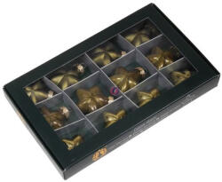 Decoration & Design Karácsonyfadísz - Csillag (üveg) - 12 darabos, arany, 4 cm (504420)