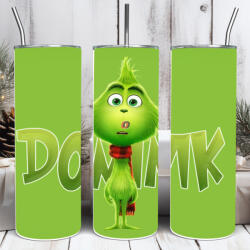 Deconline Crafts Egyedi feliratos termosz pohár 600ml "Mini Grinch" HD tumbler (DO129209-600ML)