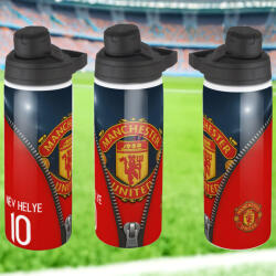 Deconline Crafts Manchester United fém kulacs egyedi névvel és számmal 750 ml "ZIPPER (DO69360-MANU-BOTTLE-750)