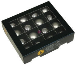Decoration & Design Luxury üveg karácsonyfa gömb 3 cm, ezüst combi, 16 db-os szett (501204)