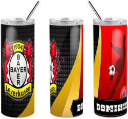 Deconline Crafts BAYER LEVERKUSEN fém duplafalú pohár egyedi névvel 600 ml tumbler (DO59996-BAYER-600ML-TUMBLER)