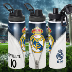 Deconline Crafts Prémium Real Madrid fém sportkulacs egyedi névvel és számmal 850 ml "ZIPPER (DO69360-RM-850)