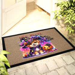Deconline Crafts Egyedi neves Halloweeni Halloweeni lábtörlő 40x60 cm Cuki kutyusos, személyre szabható (DO126186-DOORMAT-60x40)
