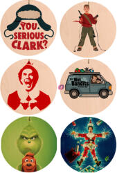 Deconline Crafts Karácsonyi klasszikusok karácsonyfa dísz szett fa 6 db-os (DO11936)