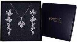 Kokonet Ezüst esküvői szett hosszú fülbevaló nyaklánc (Srebro komplet ślub długie naszyjnik kolczyki)