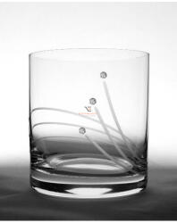 D&D Kristály pohár swarovski dísszel whisky 280ml átlátszó 6 db-os (8588006068306)