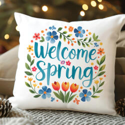 Deconline Crafts Húsvéti párnahuzat 40x40 cm "Welcome Spring (DO133004-PILLOW)