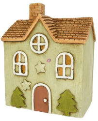 Decoration & Design Ház LED-es magnézia 22, 5x15, 6x28 cm zöld, barna (DD70336)