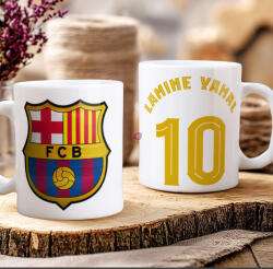 Deconline Crafts Prémium Barcelona Bögre személyre szabható, egyedi névvel 330ml (DO69354-CERAMIC-MUG)