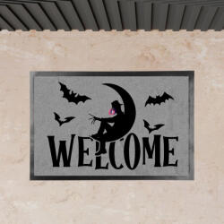 Deconline Crafts Halloweeni Lábtörlő "Freddy" Welcome Felirattal 60x40 cm szürke (DO120041)