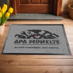 Deconline Crafts Egyedi Lábtörlő személyre szabható 60x40 cm szürke Apa Műhelye (DO131008)