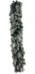 Decoration & Design Girland fenyő pálmalevelekkel, havas műanyag 100 cm zöld (DD68894)