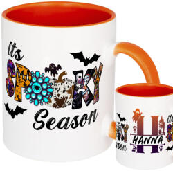 Deconline Crafts Személyre szabható Halloweeni bögre, Spooky season 300ml Narancssárga (DO69332-ORANGE-MUG)