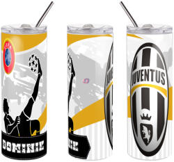 Deconline Crafts JUVENTUS fém duplafalú pohár egyedi névvel 600 ml tumbler (DO59996-JUVENTUS-600ML-TUMBLER)