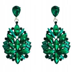 Kokonet Fülbevaló zöld látványos csillogó nagy lógós XXL (3-0364)