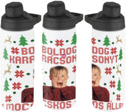 Deconline Crafts Karácsonyi Kulacs 750 ml "Reszkessetek betörők csúnya pulcsi mintás" HD (DO129216-750ML)