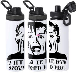 Deconline Crafts XL Egyedi feliratos Kulacs 850 ml "Reszkessetek Betörők Kevin" HD (DO129190-850ML)