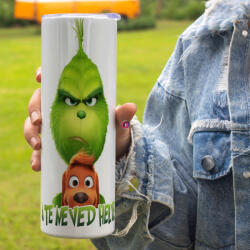 Deconline Crafts Egyedi feliratos termosz pohár 600ml "Grincs és Max" HD tumbler (DO129198-600ML)