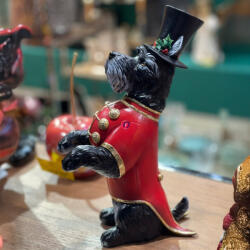 Decoration & Design XL Karácsonyi kutya kalapban poly 30 cm színes King"s Guard (DD68922)