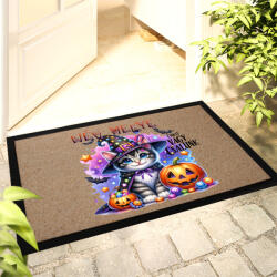 Deconline Crafts Egyedi neves Halloweeni Halloweeni lábtörlő 40x60 cm Cuki cicás, személyre szabható (DO126185-DOORMAT-60x40)