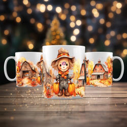 Deconline Crafts Őszi mintás bögre HD "Farmhouse" kerámia (DO126115)