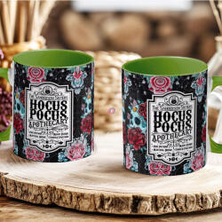 Deconline Crafts Halloween mintás bögre "Hocus Pocus" zöld (DO126133-GREEN-MUG)